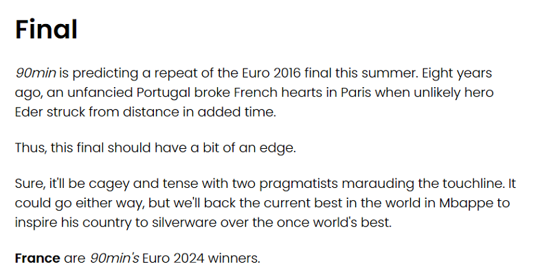 Chuyên gia 90min dự đoán đội nào vô địch EURO 2024? - Ảnh 1