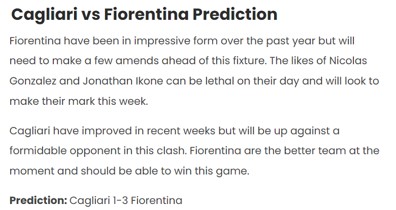 Chuyên gia Aditya Hosangadi chọn ai trận Cagliari vs Fiorentina, 1h45 ngày 24/5? - Ảnh 1