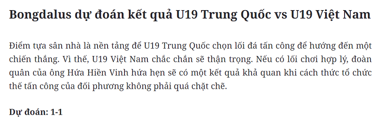 Chuyên gia Duy Thường chọn ai trận U19 Việt Nam vs U19 Trung Quốc, 18h35 ngày 4/6? - Ảnh 1
