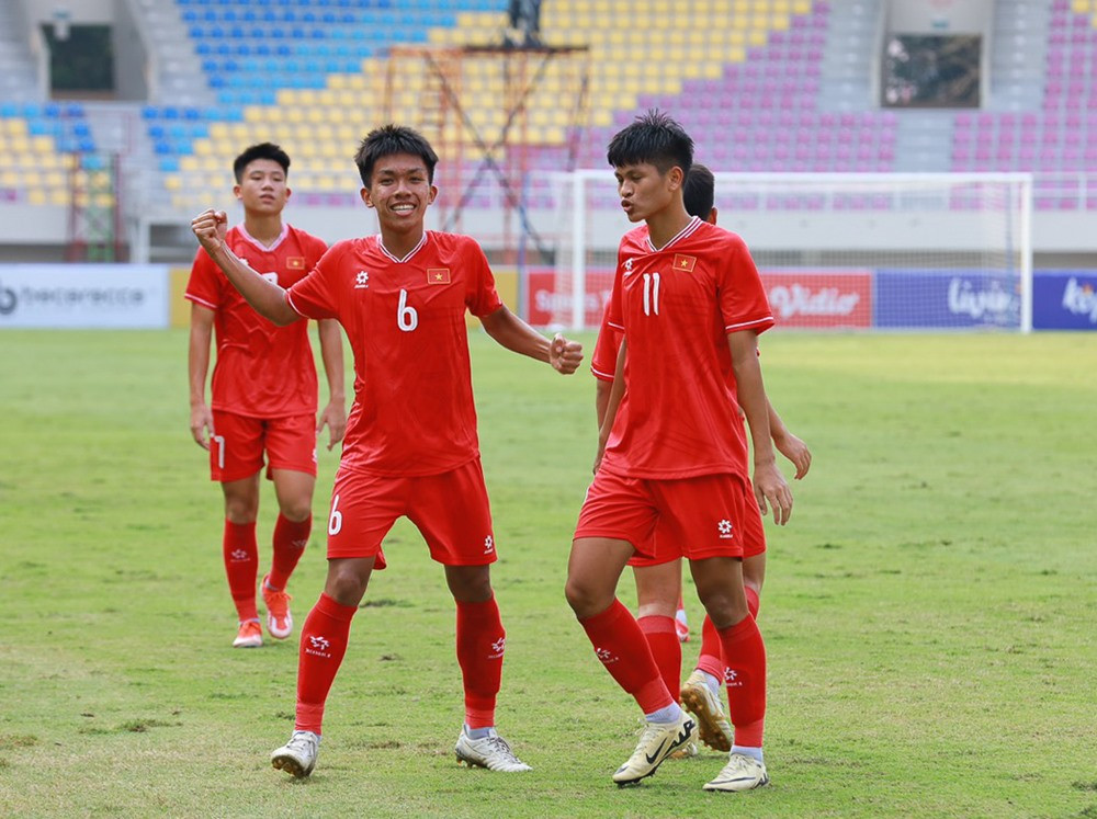 Thắng đậm Myanmar, U16 Việt Nam vào bán kết U16 Đông Nam Á - Ảnh 1