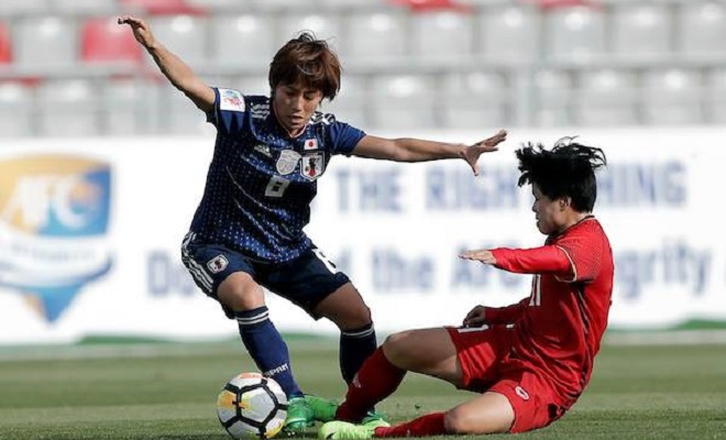 Video bàn thắng nữ Việt Nam vs nữ Nhật Bản (bảng B-Asian Cup 2018)