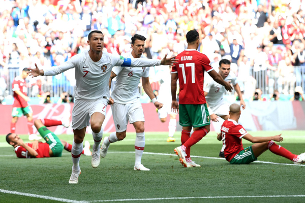 Kết quả Bồ Đào Nha 1-0 Maroc : Ronaldo tỏa sáng, Bồ Đào Nha dẫn đầu bảng B World Cup 2018