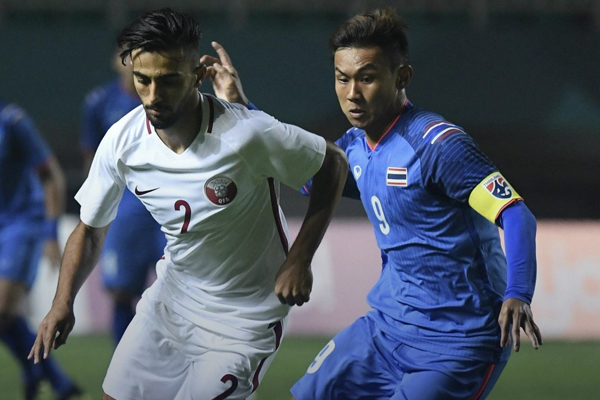 Kết quả bảng B ASIAD 2018: U23 Thái Lan 1-1 U23 Qatar