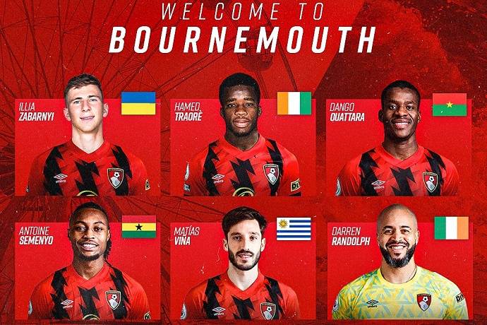 Danh sách đội hình Bournemouth mới nhất, đầy đủ nhất mùa giải 2023/2024