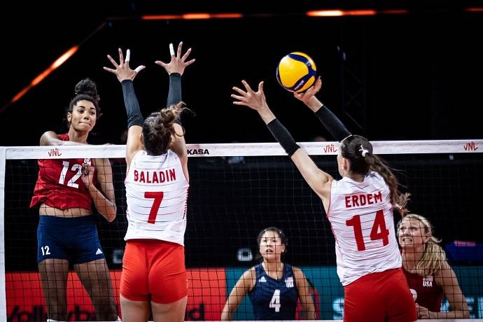Link xem trực tiếp bóng chuyền bán kết Volleyball Nations League 2023: nữ Mỹ vs nữ Thổ Nhĩ Kỳ, 07h30 ngày 16/7