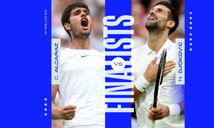 Link xem trực tiếp tennis chung kết Wimbledon 2023: Alcaraz vs Djokovic