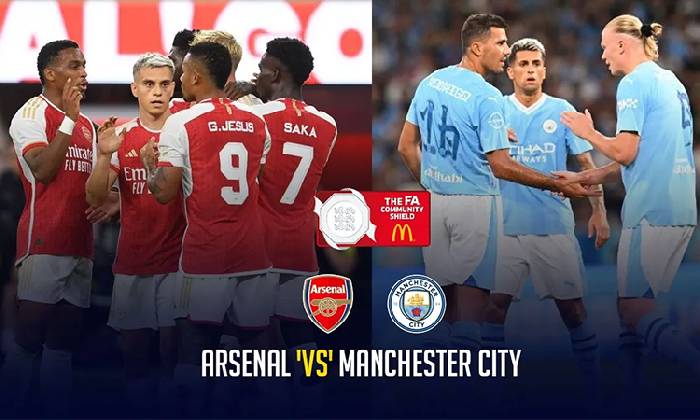 Xem trực tiếp Man City vs Arsenal Siêu Cúp Anh 2023 ở đâu, đá kênh nào?