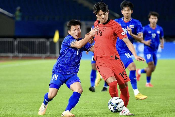 Thái Lan nhận thất bại trước đối thủ mạnh Hàn Quốc ở Asiad 19