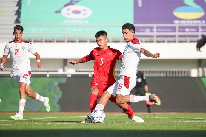 U18 Việt Nam thua đậm trong trận ra quân giải tứ hùng trước U18 Morocco