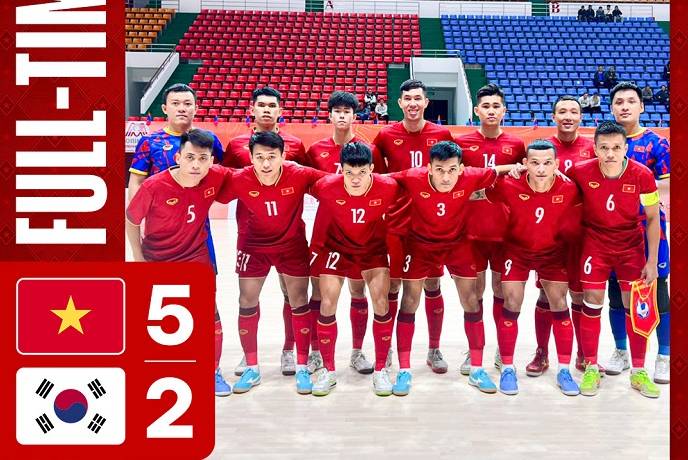 Việt Nam vươn lên thứ nhì Đông Nam Á trong BXH Futsal thế giới mới nhất