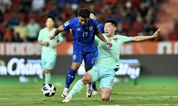 Kết quả vòng loại World Cup 2026: Thái Lan thua ngược Trung Quốc trên sân nhà