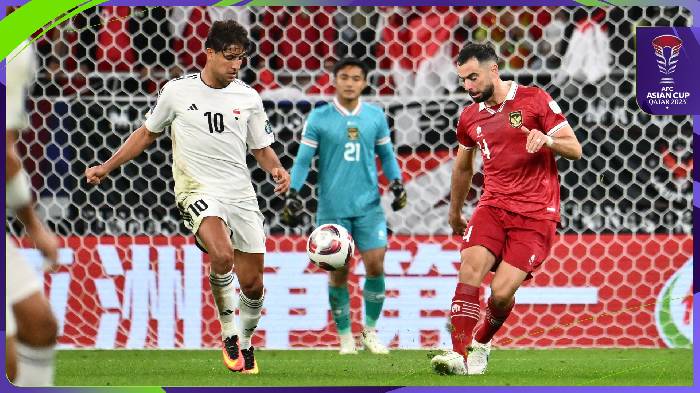 Indonesia thua đậm Iraq ở trận mở màn Asian Cup 2023