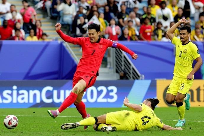 Hàn Quốc 3-3 Malaysia được bình chọn là trận hay nhất vòng bảng Asian Cup 2023