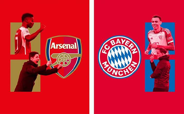 Đội hình ra sân dự kiến Arsenal vs Bayern Munich, 2h ngày 10/4